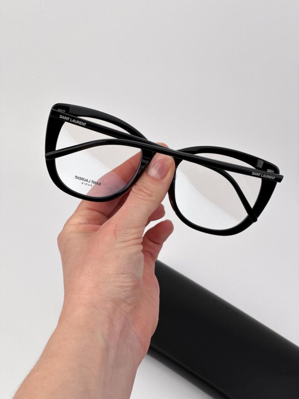 Saint Laurent SL778 001 Cat Eye Eyeglasses – Black | Women’s Designer Frames - Picture 2 of 10